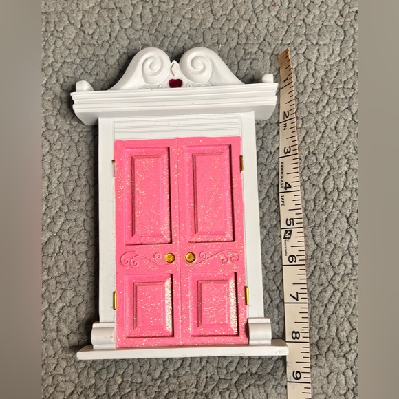 Mini Glitter Fairy Door White And Pink - Picture 2 of 10